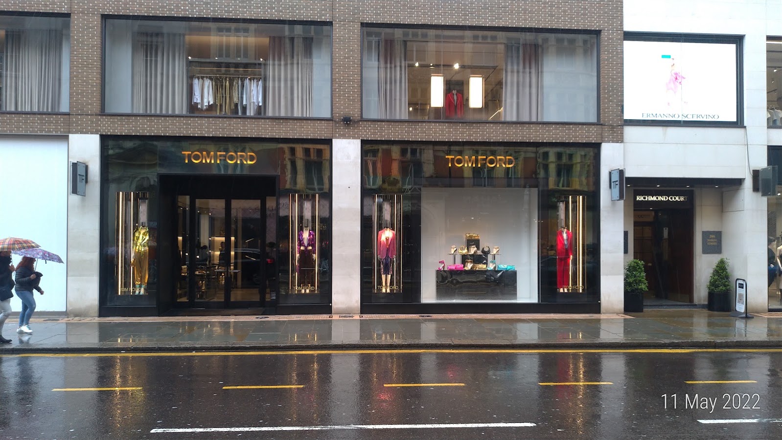 Tom Ford, Maisons de mode, à Londres